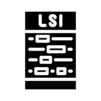 latente semántico indexación lsi seo glifo icono vector ilustración