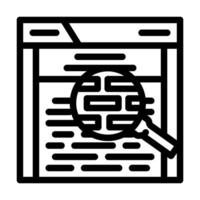 keyword stuffing seo line icon vector illustration