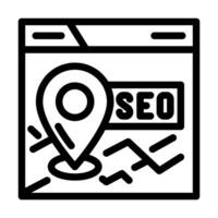 local seo línea icono vector ilustración