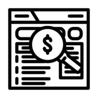 paid search seo line icon vector illustration