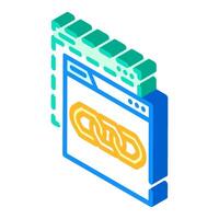 canonicalization seo isometric icon vector illustration