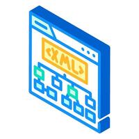 xml sitemap seo isometric icon vector illustration