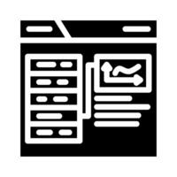 niche authority seo glyph icon vector illustration