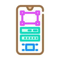 prototype ux ui design color icon vector illustration