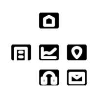 information architecture ux ui design glyph icon vector illustration