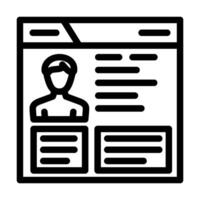 persona ux ui design line icon vector illustration