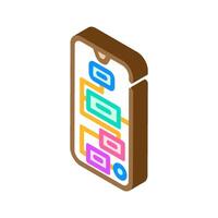 user flow ux ui design isometric icon vector illustration