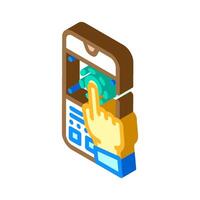 user testing ux ui design isometric icon vector illustration