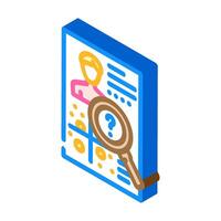 user research ux ui design isometric icon vector illustration