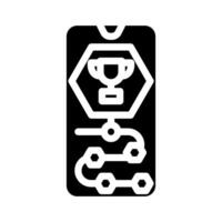 gamification ux ui design glyph icon vector illustration
