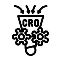 conversion rate optimization cro line icon vector illustration
