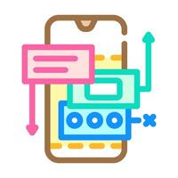 hierarchy ux ui design color icon vector illustration