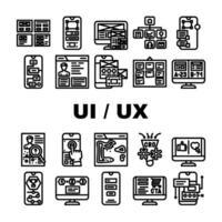 ui ux web interface app icons set vector