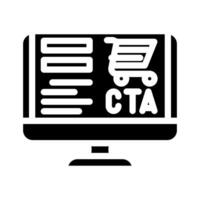 call to action cta  ux ui glyph icon vector illustration