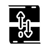 scroll hijacking ux ui design glyph icon vector illustration