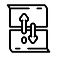 scroll hijacking ux ui design line icon vector illustration