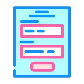 microcopia ux ui diseño color icono vector ilustración