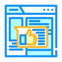 design critique ux ui color icon vector illustration