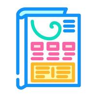 mago de onz pruebas ux ui color icono vector ilustración