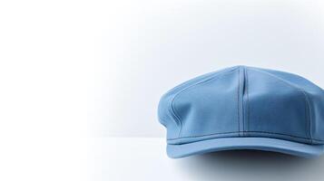 ai generado foto de azul vendedor de periódicos gorra aislado en blanco antecedentes. ai generado