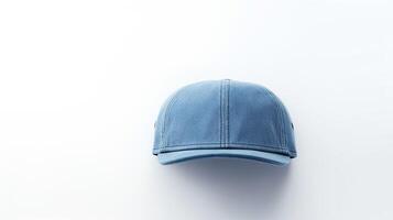 AI generated Photo of Blue Flat Cap isolated on white background. AI Generated