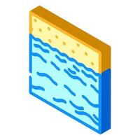 ocean waves tidal power isometric icon vector illustration