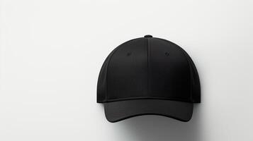 AI generated Photo of Black Visor cap isolated on white background. AI Generated