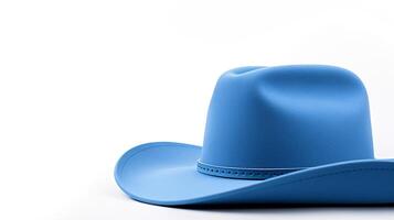 AI generated Photo of Blue Cowboy Hat isolated on white background. AI Generated