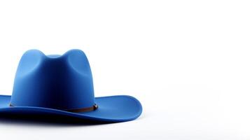 AI generated Photo of Blue Cowboy Hat isolated on white background. AI Generated