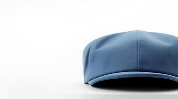 AI generated Photo of Blue Newsboy Cap isolated on white background. AI Generated