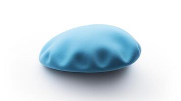 AI generated Photo of Blue Beret Hat isolated on white background. AI Generated