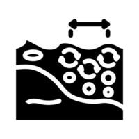 current generator tidal power glyph icon vector illustration