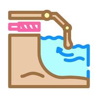 wave energy harvesting color icon vector illustration