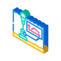 currents tidal power isometric icon vector illustration