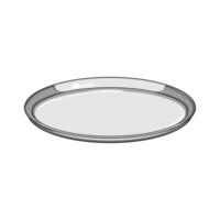 plastic food tray cartoon vector illustration