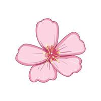 tree sakura cherry blossom cartoon vector illustration