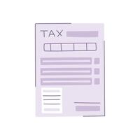 business tax form cartoon vector illustration