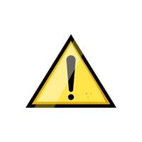 risk yellow warning sign cartoon vector illustration