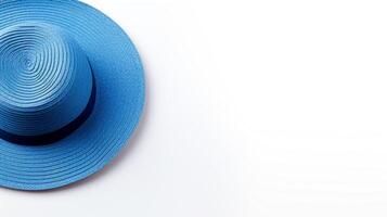 AI generated Photo of Blue Sun hat isolated on white background. AI Generated