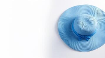 AI generated Photo of Blue Sun hat isolated on white background. AI Generated