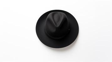 ai generado foto de negro Panamá sombrero aislado en blanco antecedentes. ai generado