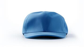 ai generado foto de azul plano gorra aislado en blanco antecedentes. ai generado