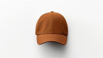 AI generated Photo of Brown Dad Cap isolated on white background. AI Generated