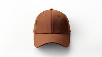 AI generated Photo of Brown Dad Cap isolated on white background. AI Generated