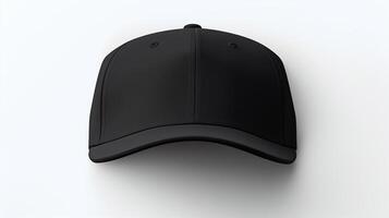 AI generated Photo of Black Visor cap isolated on white background. AI Generated