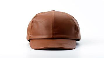 AI generated Photo of Brown Newsboy Cap isolated on white background. AI Generated