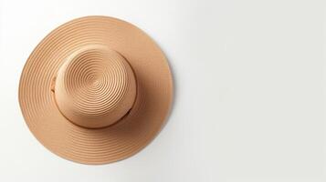 AI generated Photo of Brown Sun hat isolated on white background. AI Generated