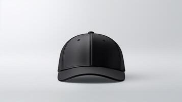 AI generated Photo of Black Visor cap isolated on white background. AI Generated