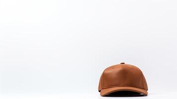 AI generated Photo of Brown Flat Cap isolated on white background. AI Generated