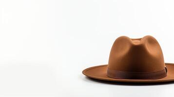 AI generated Photo of Brown Panama Hat isolated on white background. AI Generated